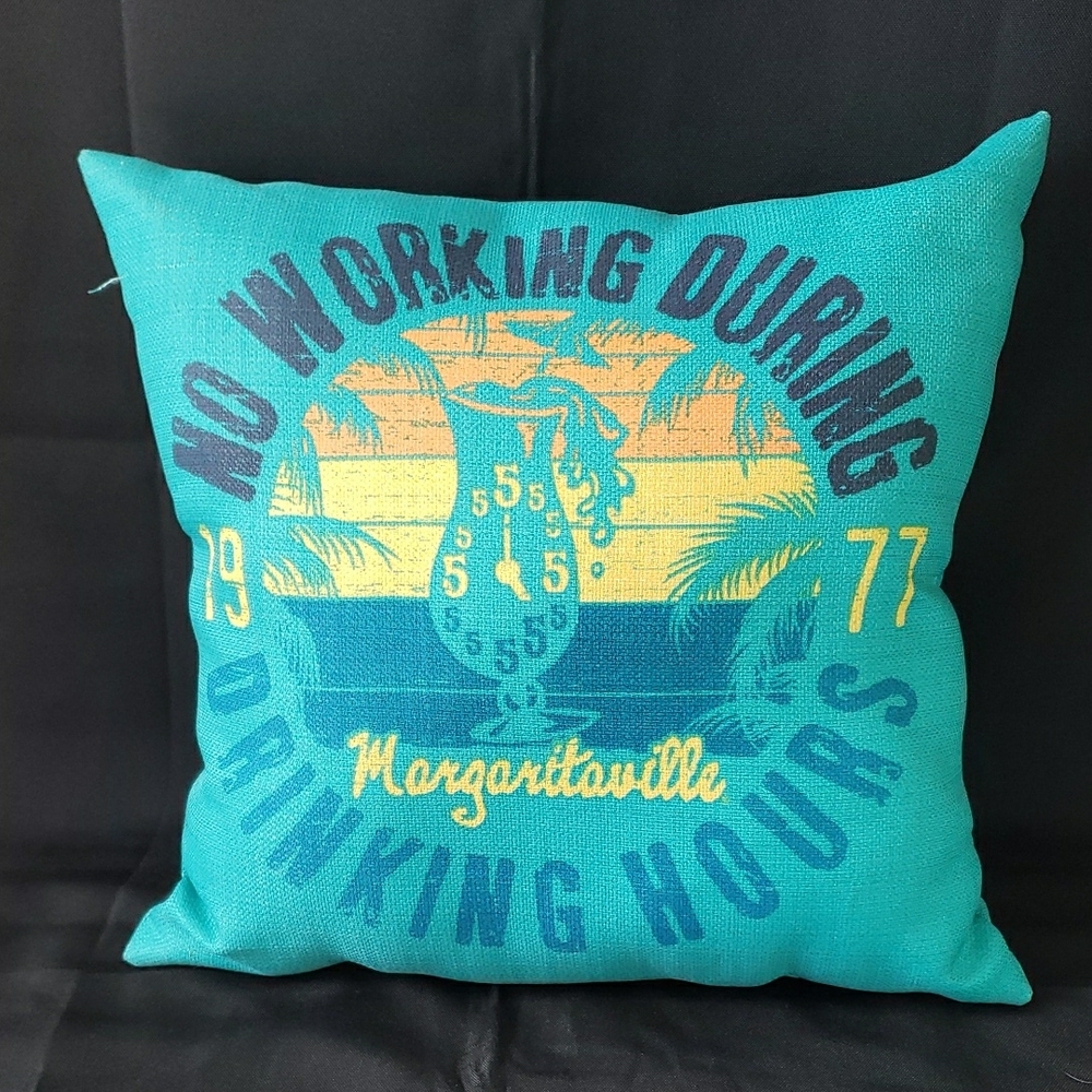 Margaritaville Teal Throw Pillow